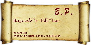 Bajczár Péter névjegykártya
